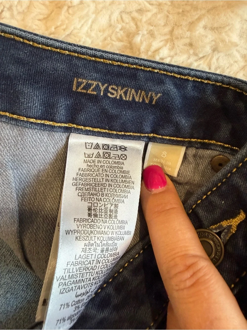 Michael Kors Women's Dark Indigo Skinny Jeans- Izzy Skinny